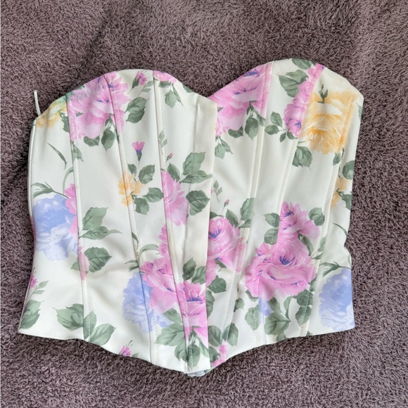 Zara Tops - Zara Floral Corset Top